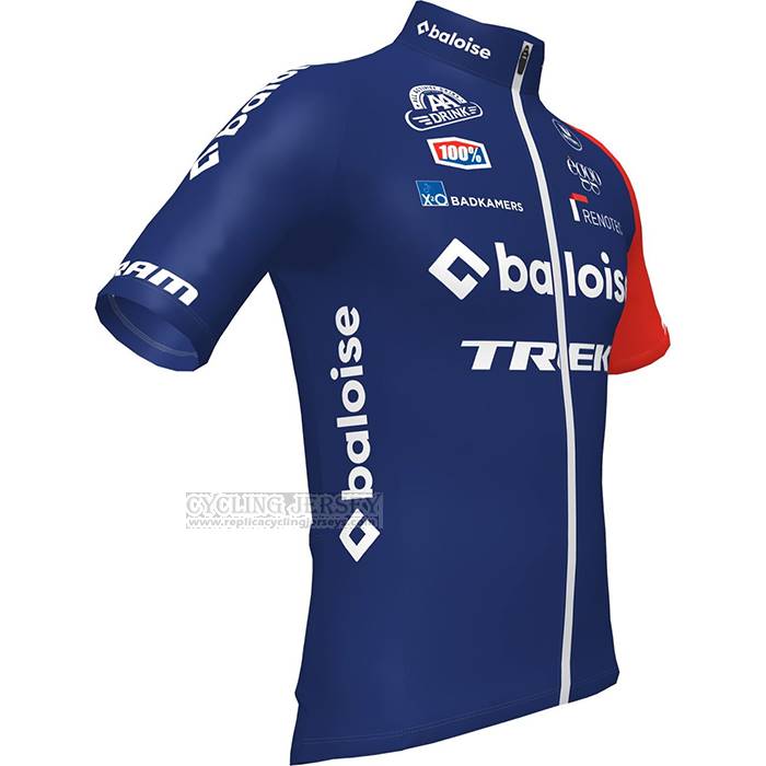 2023 Cycling Jersey Trek Blue Red Short Sleeve And Bib Short